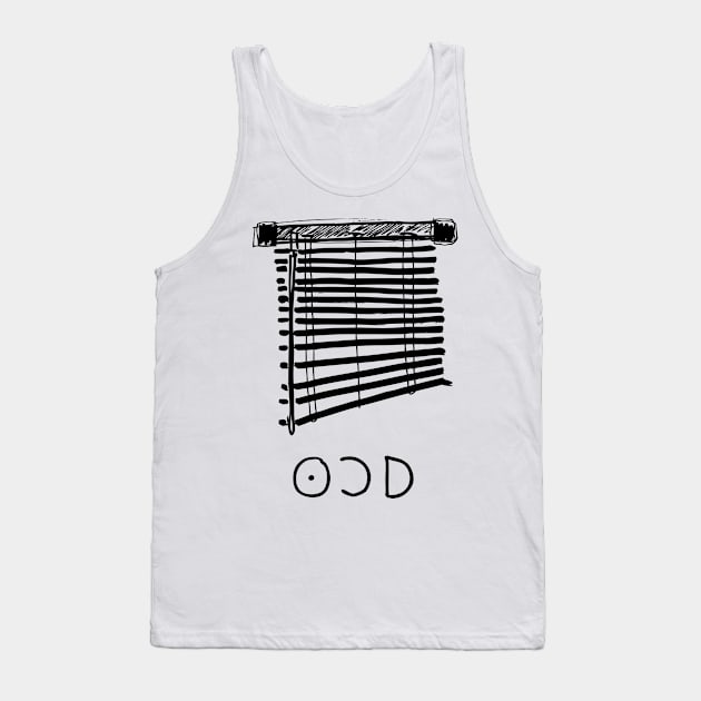 OCD Doodle Black Tank Top by Mijumi Doodles